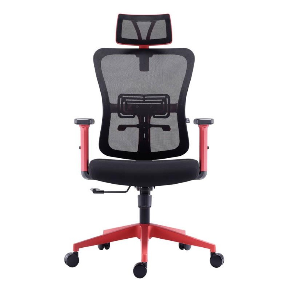 ΚΑΡΕΚΛΑ ΓΡΑΦΕΙΟΥ Fylliana FL9088 ΜΑΥΡΟ ΥΦΑΣΜΑ ΚΟΚΚΙΝΟ ΣΚΕΛΕΤΟ 60x60x119-129κ