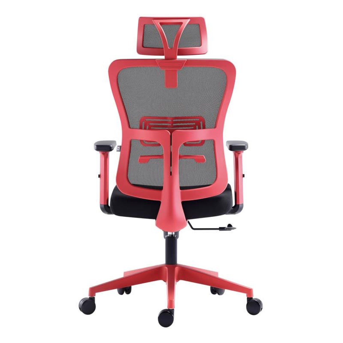 ΚΑΡΕΚΛΑ ΓΡΑΦΕΙΟΥ Fylliana FL9088 ΜΑΥΡΟ ΥΦΑΣΜΑ ΚΟΚΚΙΝΟ ΣΚΕΛΕΤΟ 60x60x119-129κ