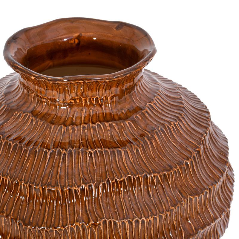 ΚΕΡΑΜΙΚΟ ΒΑΖΟ Fylliana FL30015 ΚΑΦΕ ΧΡΩΜΑ 21x20εκ