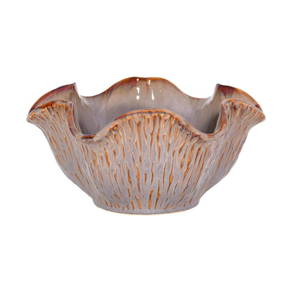 ΚΕΡΑΜΙΚΗ ΚΟΥΠ Fylliana FL30009 ΓΚΡΙ-ΚΑΦΕ ΧΡΩΜΑ 20x10εκ