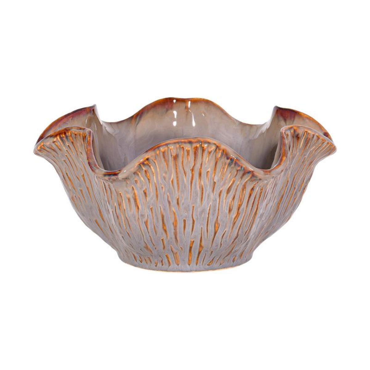 ΚΕΡΑΜΙΚΗ ΚΟΥΠ Fylliana FL30009 ΓΚΡΙ-ΚΑΦΕ ΧΡΩΜΑ 20x10εκ