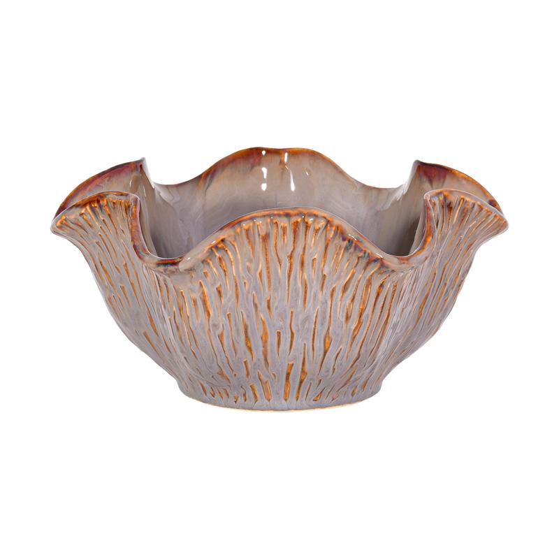 ΚΕΡΑΜΙΚΗ ΚΟΥΠ Fylliana FL30009 ΓΚΡΙ-ΚΑΦΕ ΧΡΩΜΑ 20x10εκ