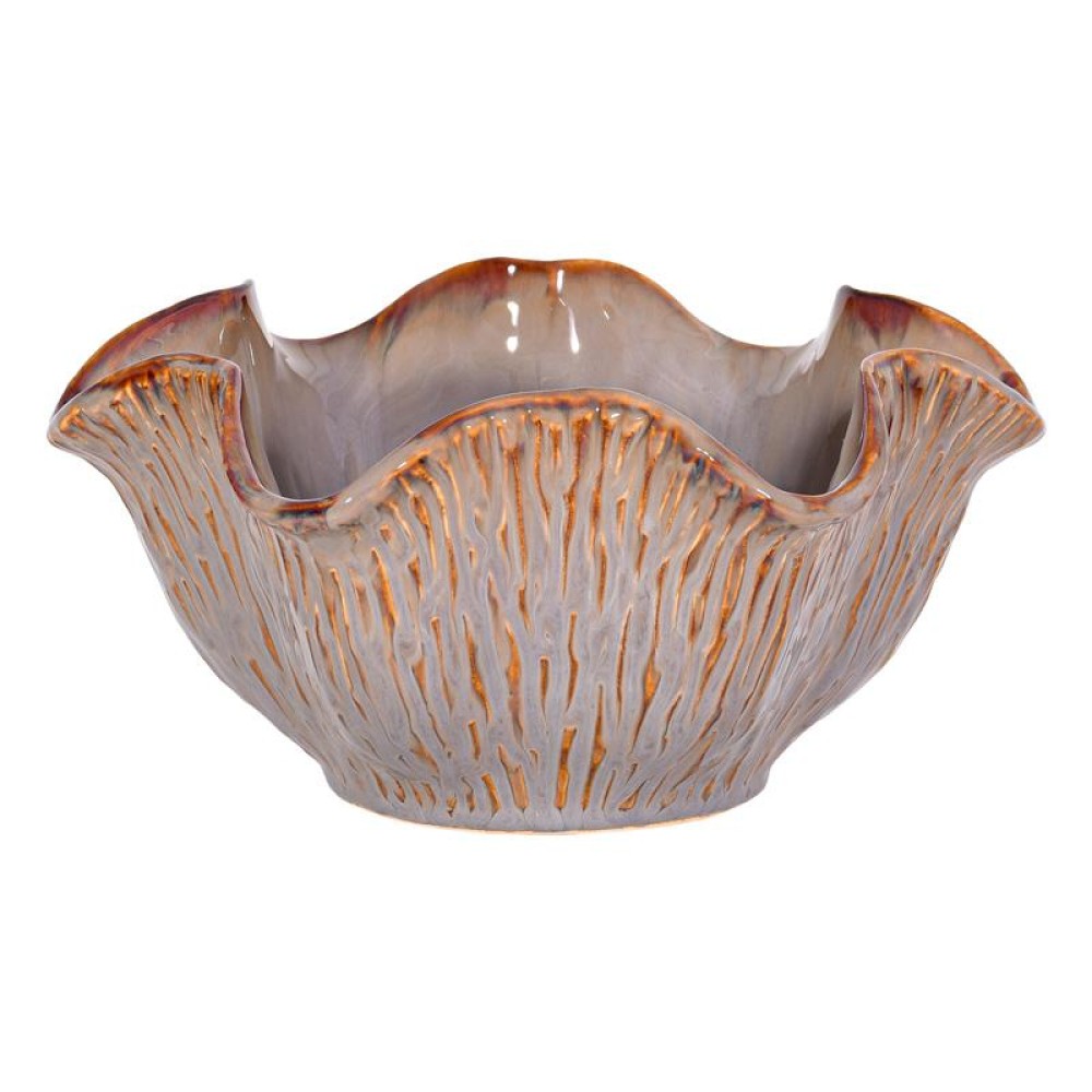 ΚΕΡΑΜΙΚΗ ΚΟΥΠ Fylliana FL30010 ΓΚΡΙ-ΚΑΦΕ ΧΡΩΜΑ 24x12εκ