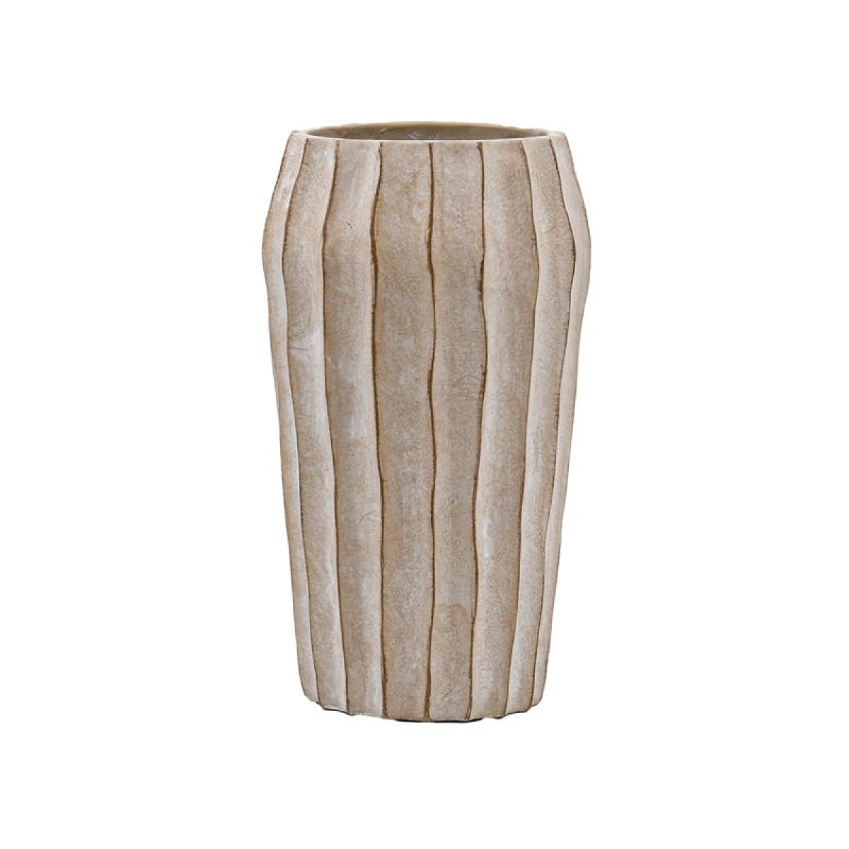 ΔΙΑΚΟΣΜΗΤΙΚΟ ΒΑΖΟ ΤΣΙΜΕΝΤΕΝΙΟ Fylliana FL22424 ΜΠΕΖ-ΓΚΡΙ ΜΕ TAUPE ΛΕΠΤΟΜΕΡΕΙΕΣ ΧΡΩΜΑ 18x31εκ