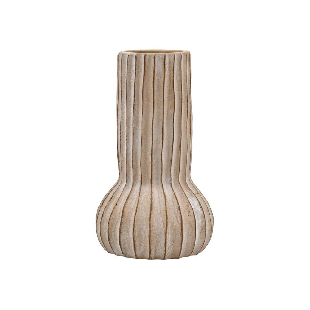 ΔΙΑΚΟΣΜΗΤΙΚΟ ΒΑΖΟ ΤΣΙΜΕΝΤΕΝΙΟ Fylliana FL15707 ΜΠΕΖ-ΓΚΡΙ ΜΕ TAUPE ΛΕΠΤΟΜΕΡΕΙΕΣ ΧΡΩΜΑ 17x28εκ