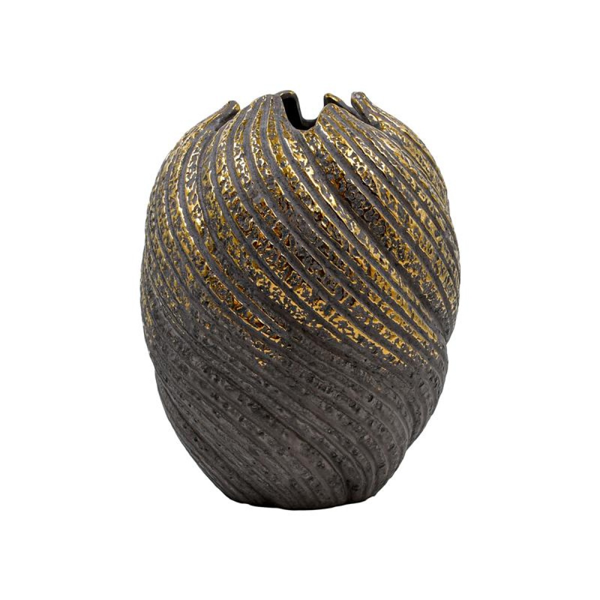 ΚΕΡΑΜΙΚΟ ΒΑΖΟ Fylliana FL3229 ΓΚΡΙ-ΧΡΥΣΟ ΧΡΩΜΑ 21x27εκ