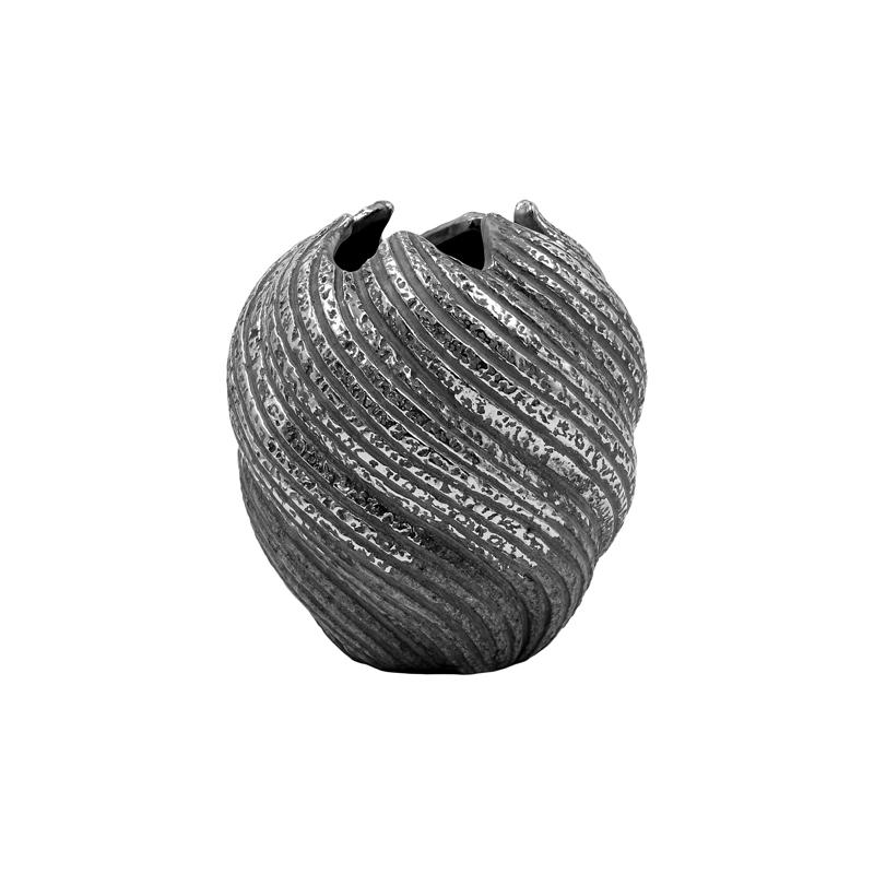 ΚΕΡΑΜΙΚΟ ΒΑΖΟ Fylliana FL3229 ΓΚΡΙ-ΑΣΗΜΙ ΧΡΩΜΑ 18x19εκ