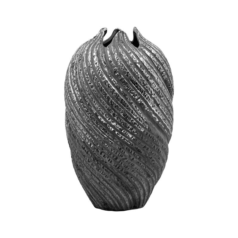 ΚΕΡΑΜΙΚΟ ΒΑΖΟ Fylliana FL3229 ΓΚΡΙ-ΑΣΗΜΙ ΧΡΩΜΑ 21x35εκ