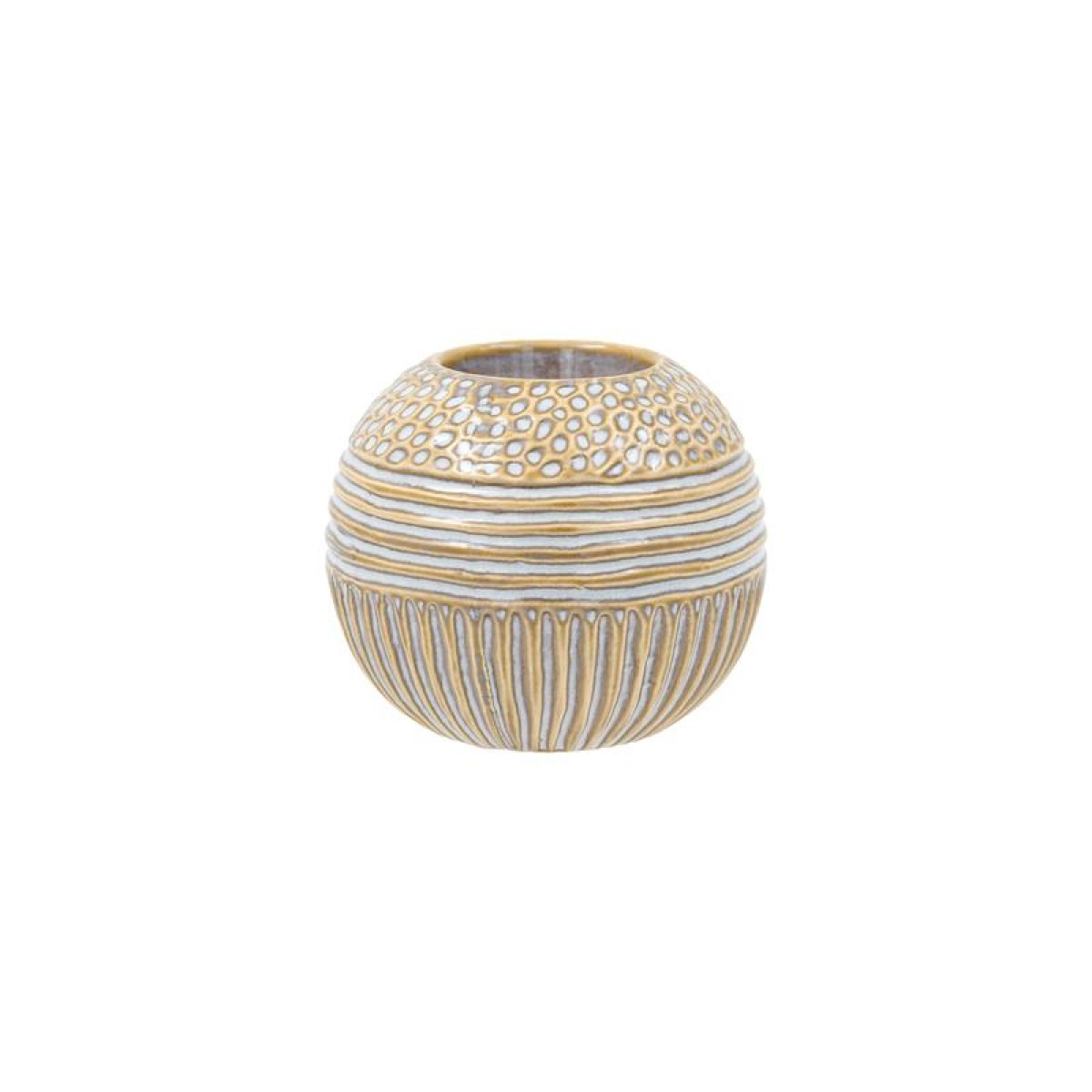 ΚΕΡΑΜΙΚΟ ΡΕΣΩ Fylliana FL23761 ΜΠΕΖ-ΛΕΥΚΟ ΧΡΩΜΑ 11x11x10εκ