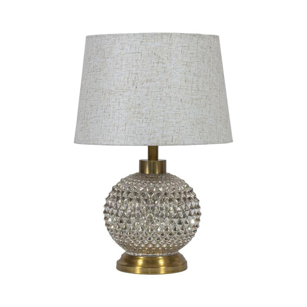 ΕΠΙΤΡΑΠΕΖΙΑ ΛΑΜΠΑ Fylliana FL25011 ΜΕΤΑΛΛΟ-ΓΥΑΛΙ ΧΡΥΣΟ-ΕΚΡΟΥ/ΜΠΕΖ ΧΡΩΜΑ Ε27 31x45εκ