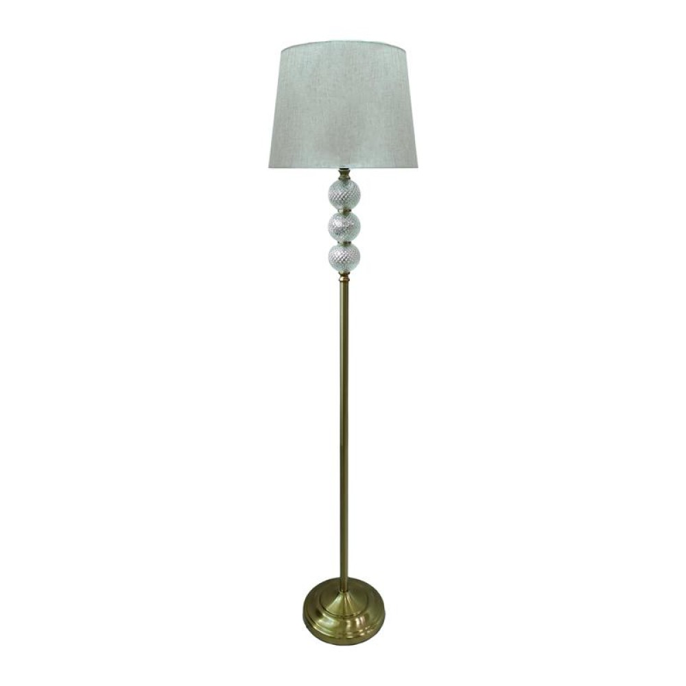 ΛΑΜΠΑ ΔΑΠΕΔΟΥ Fylliana FL25011 ΜΕΤΑΛΛΟ-ΓΥΑΛΙ ΧΡΥΣΟ-ΕΚΡΟΥ/ΜΠΕΖ ΧΡΩΜΑ Ε27 31x150εκ