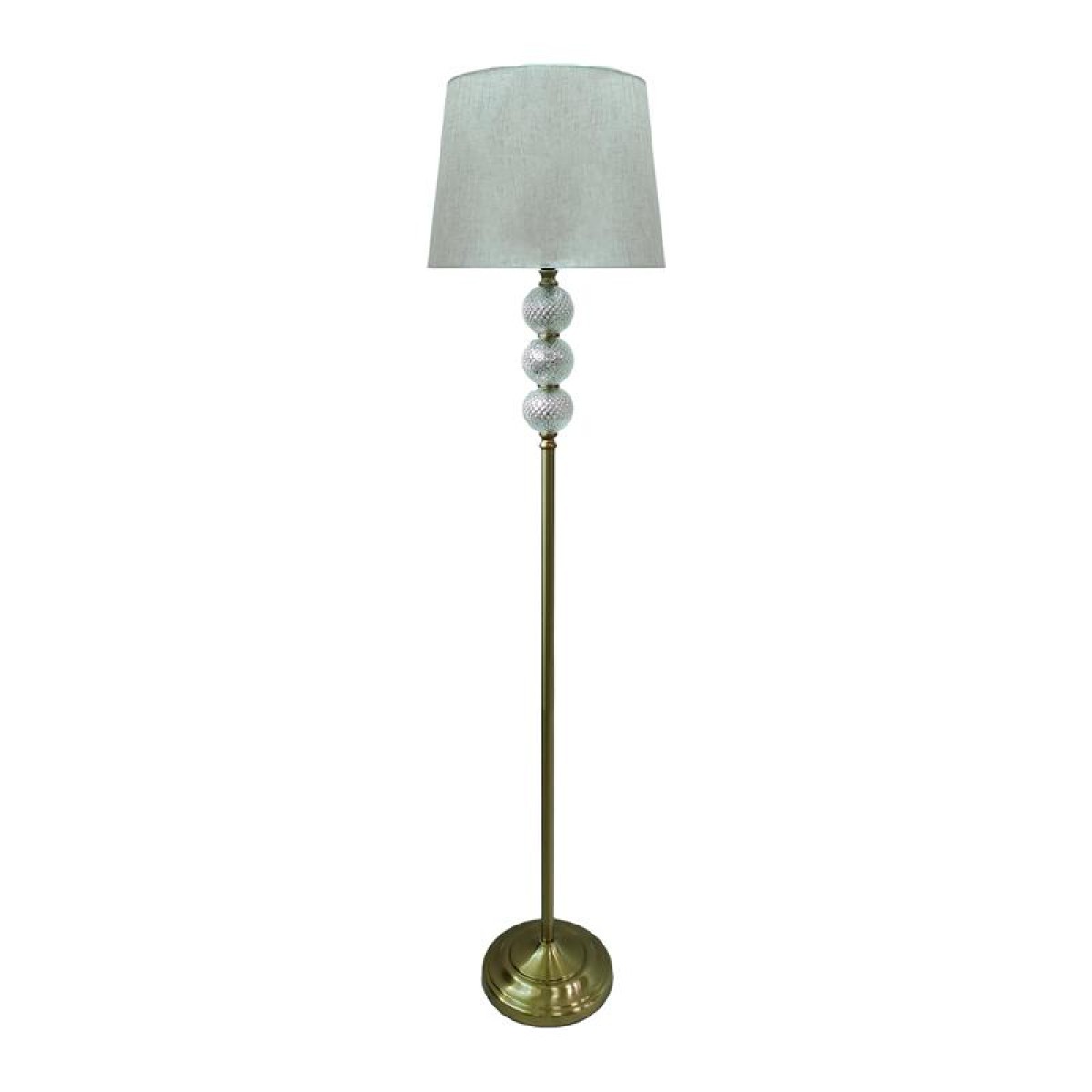 ΛΑΜΠΑ ΔΑΠΕΔΟΥ Fylliana FL25011 ΜΕΤΑΛΛΟ-ΓΥΑΛΙ ΧΡΥΣΟ-ΕΚΡΟΥ/ΜΠΕΖ ΧΡΩΜΑ Ε27 31x150εκ