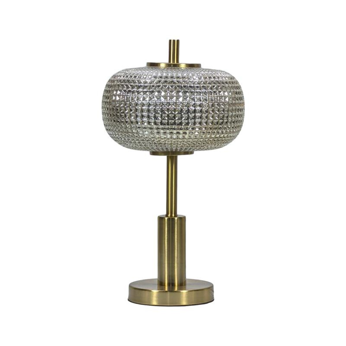 ΕΠΙΤΡΑΠΕΖΙΑ ΛΑΜΠΑ Fylliana FL25142 ΜΕΤΑΛΛΟ-ΓΥΑΛΙ ΧΡΥΣΟ-ΔΙΑΦΑΝΟ ΧΡΩΜΑ Ε27 25x45εκ