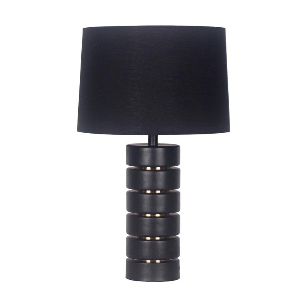 ΕΠΙΤΡΑΠΕΖΙΑ ΛΑΜΠΑ Fylliana FL24575 ΜΕΤΑΛΛΙΚΗ ΜΑΥΡΟ ΧΡΩΜΑ 31x51εκ Ε27