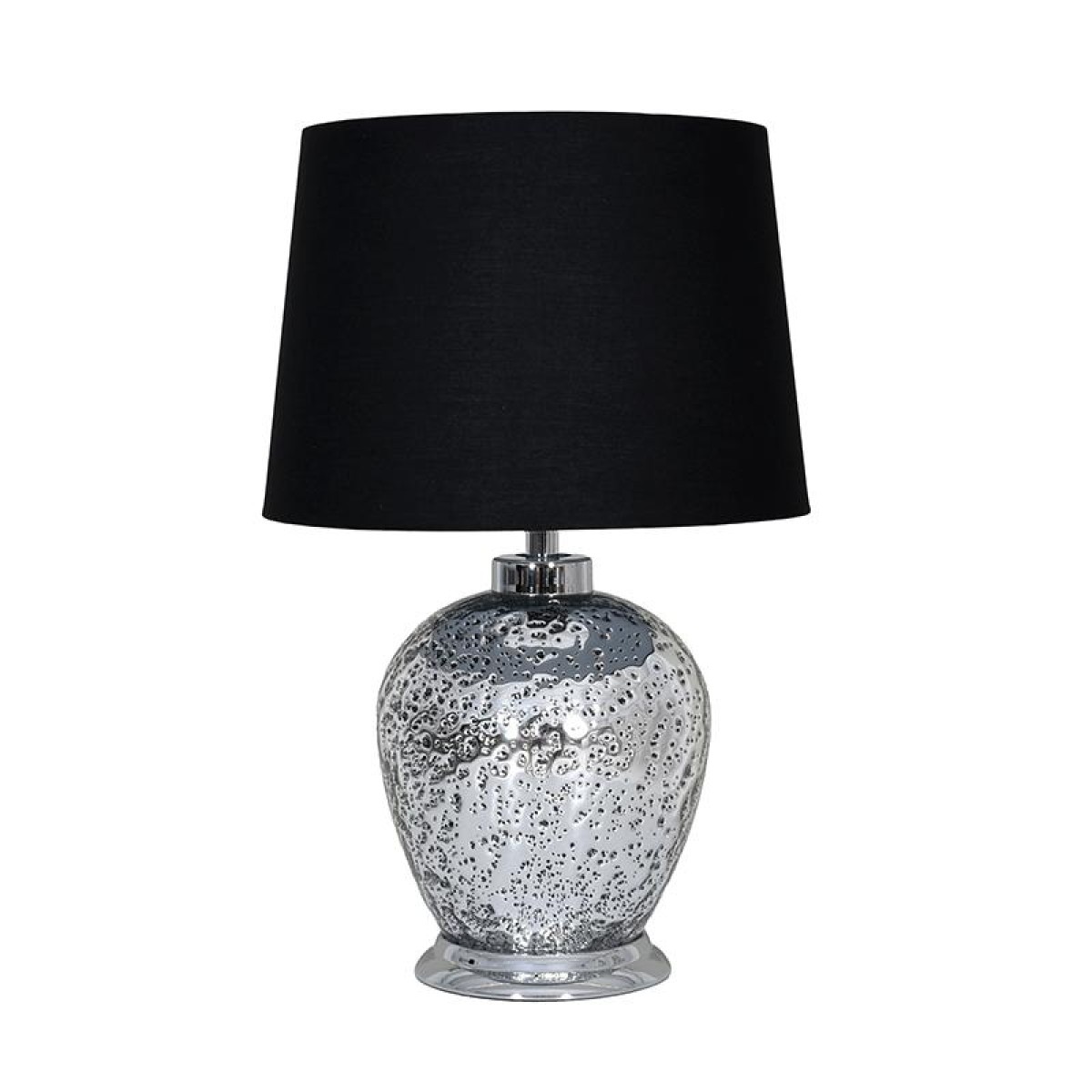 ΕΠΙΤΡΑΠΕΖΙΑ ΛΑΜΠΑ Fylliana FL24518 ΓΥΑΛΙΝΗ ΑΣΗΜΙ ΧΡΩΜΑ 33x52εκ Ε27