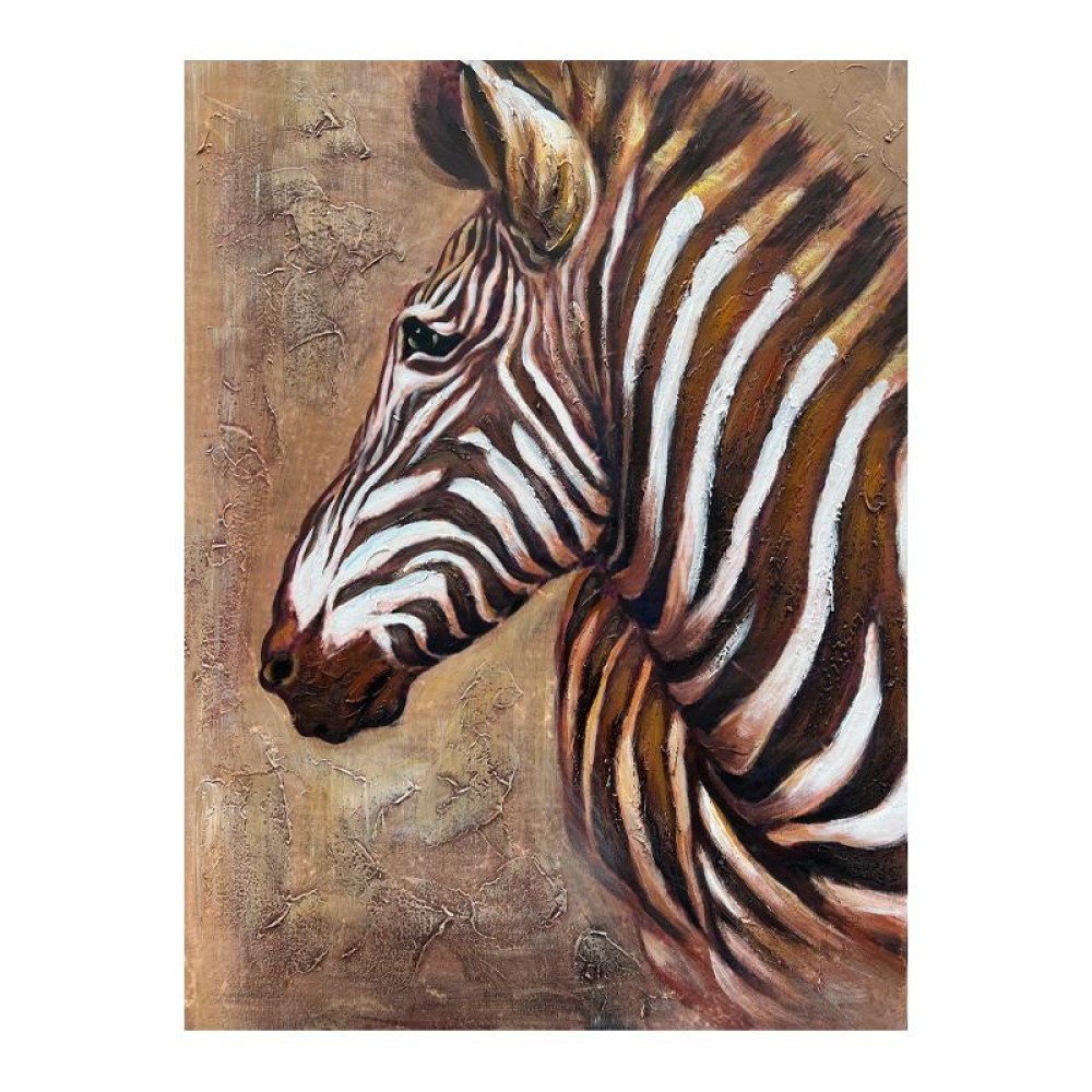 ΠΙΝΑΚΑΣ Fylliana "Zebra 174" ΣΕ ΚΑΜΒΑ ΜΕ ΞΥΛΙΝΟ ΠΛΑΙΣΙΟ 80*2.3*60 sls