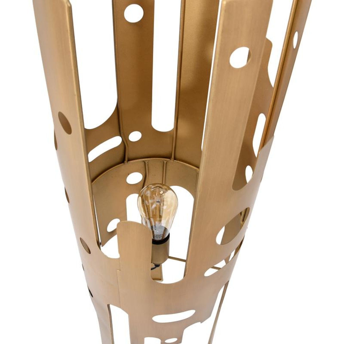 ΜΕΤΑΛΛΙΚΗ ΛΑΜΠΑ ΔΑΠΕΔΟΥ Fylliana FL630155 ΧΡΥΣΟ ΧΡΩΜΑ 28x100εκ