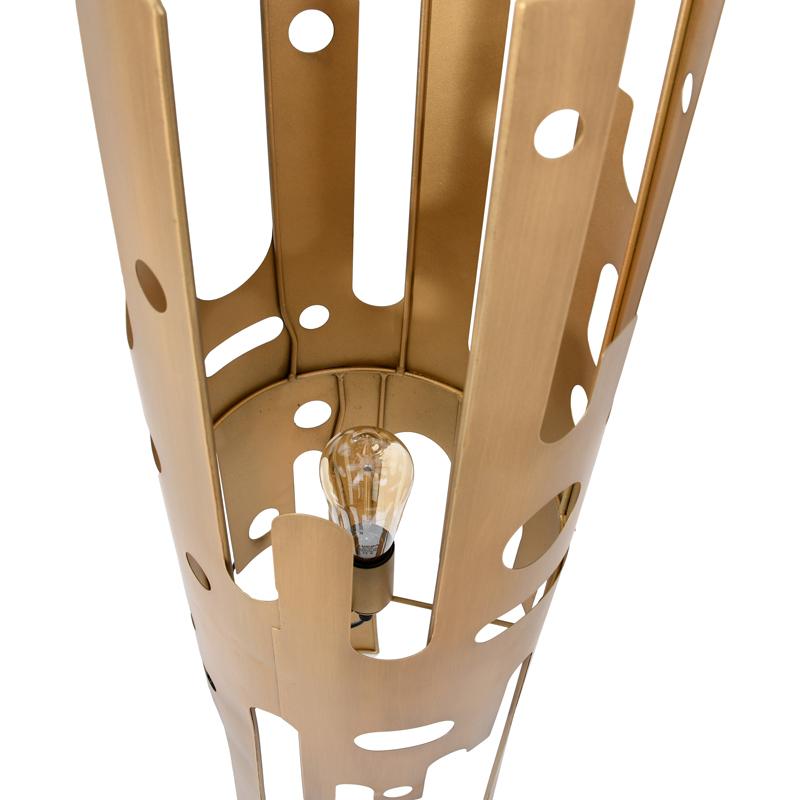 ΜΕΤΑΛΛΙΚΗ ΛΑΜΠΑ ΔΑΠΕΔΟΥ Fylliana FL630155 ΧΡΥΣΟ ΧΡΩΜΑ 28x100εκ