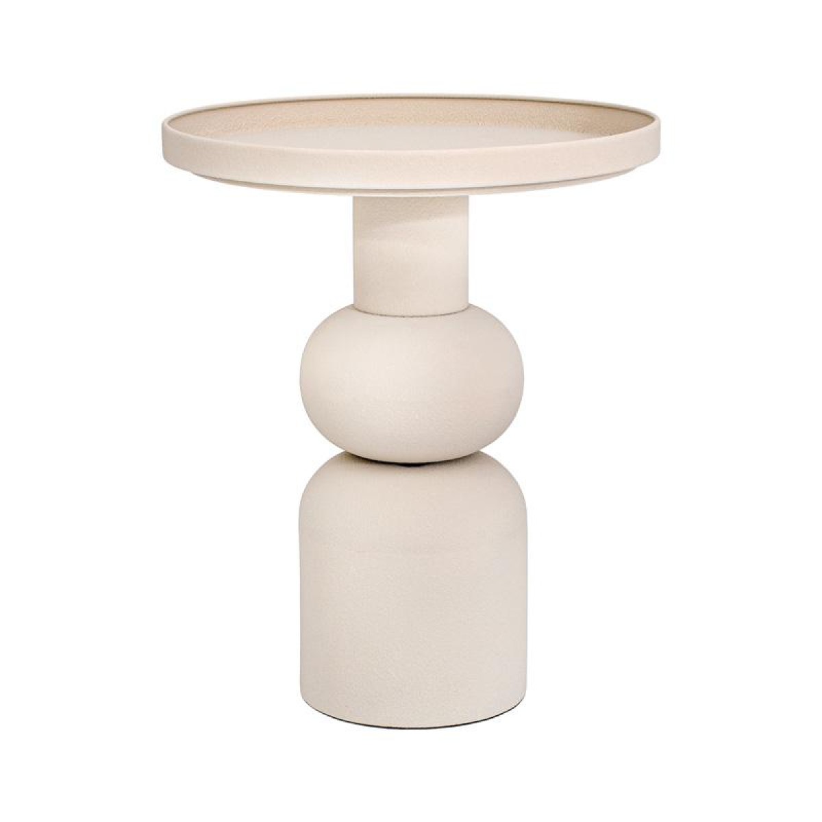 ΣΤΡΟΓΓΥΛΟ ΜΕΤΑΛΛΙΚΟ ΤΡΑΠΕΖΑΚΙ Fylliana FL620243 ΚΡΕΜ ΧΡΩΜΑ 40x49εκ