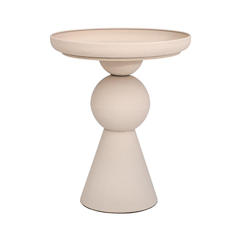 ΣΤΡΟΓΓΥΛΟ ΜΕΤΑΛΛΙΚΟ ΤΡΑΠΕΖΑΚΙ Fylliana FL620277 ΚΡΕΜ ΧΡΩΜΑ 41x52εκ