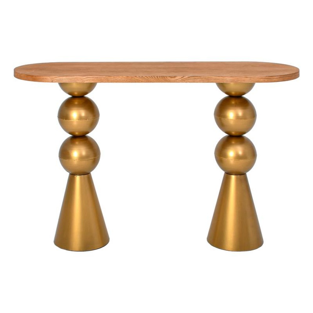 ΚΟΝΣΟΛΑ Fylliana FL620486 ΦΥΣΙΚΟ-ΧΡΥΣΟ ΧΡΩΜΑ 120x40x77εκ