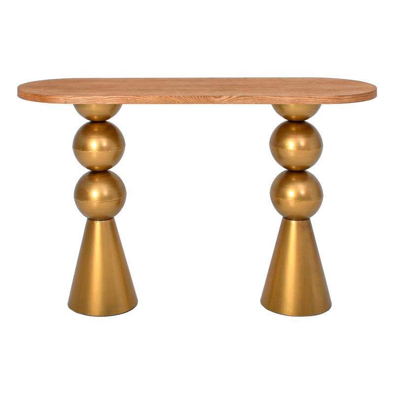 ΚΟΝΣΟΛΑ Fylliana FL620486 ΦΥΣΙΚΟ-ΧΡΥΣΟ ΧΡΩΜΑ 120x40x77εκ