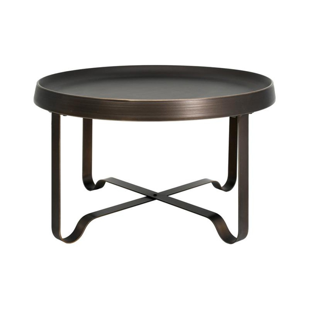 ΜΕΤΑΛΛΙΚΟ ΣΤΡΟΓΓΥΛΟ ΤΡΑΠΕΖΑΚΙ ΓΩΝΙΑΣ Fylliana FL592 ΜΑΥΡΟ ΧΡΩΜΑ 75x42εκ