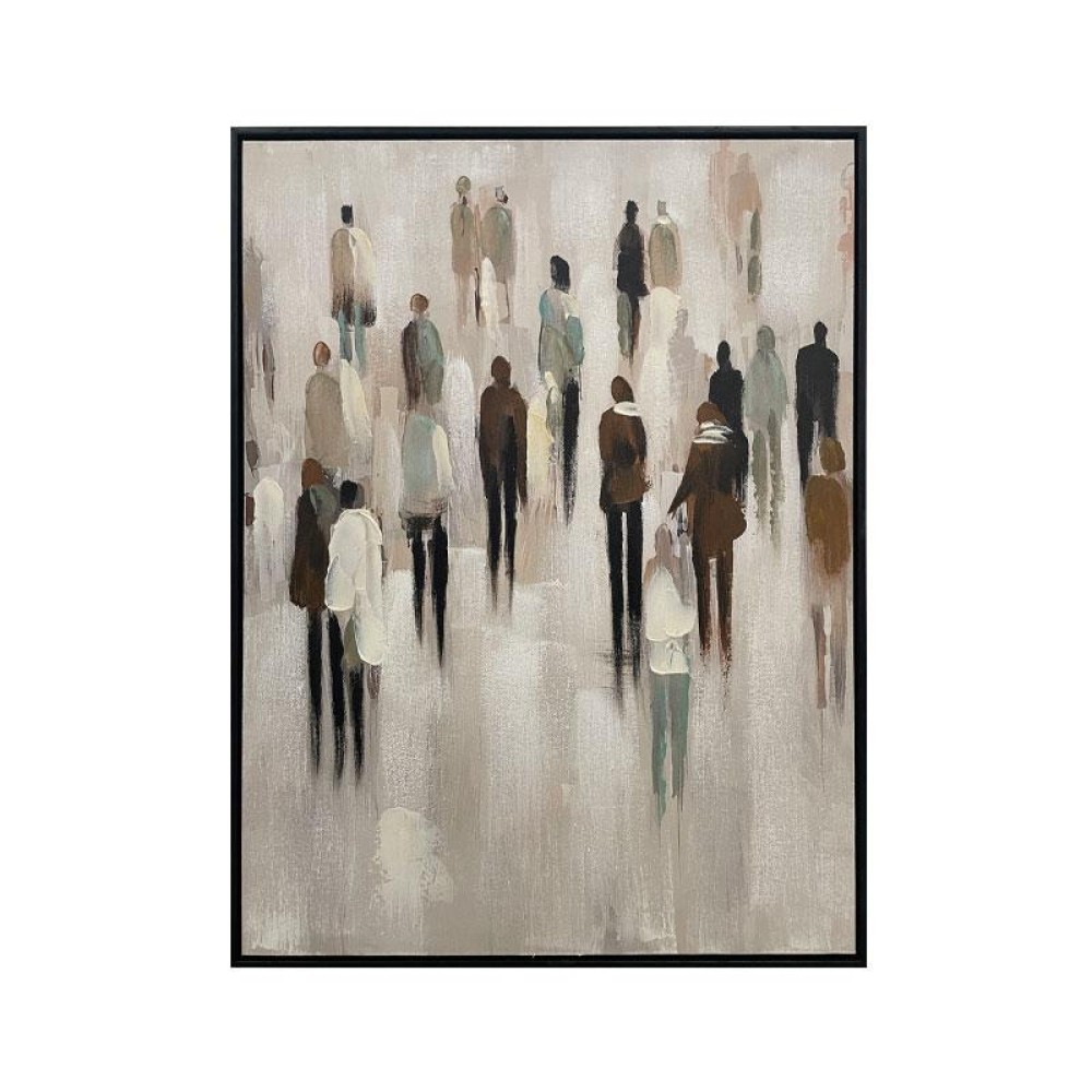 ΠΙΝΑΚΑΣ ΣΕ ΚΑΜΒΑ Fylliana "Peoples No2 37532" ΜΠΕΖ-ΓΚΡΙ-ΛΕΥΚΟ 60x4x80εκ