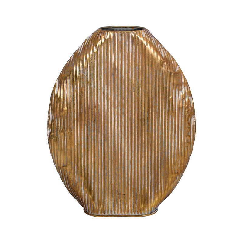 ΜΕΤΑΛΛΙΚΟ ΕΠΙΤΡΑΠΕΖΙΟ ΔΙΑΚΟΣΜΗΤΙΚΟ ΒΑΖΟ Fylliana FL0248 ΧΡΥΣΟ ΧΡΩΜΑ 40x11x54εκ