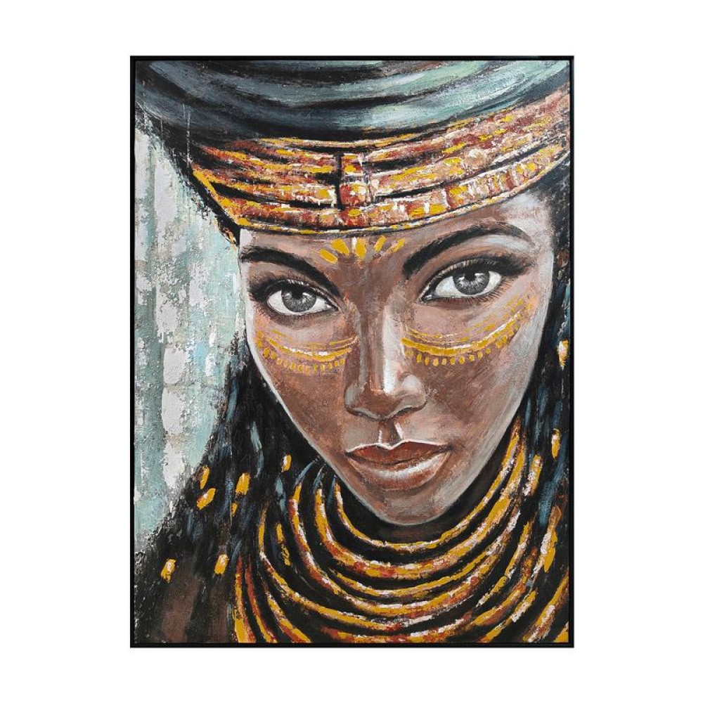 ΠΙΝΑΚΑΣ ΣΕ ΚΑΜΒΑ Fylliana FL2682 WOMAN FACE ΚΑΦΕ 90x120xεκ