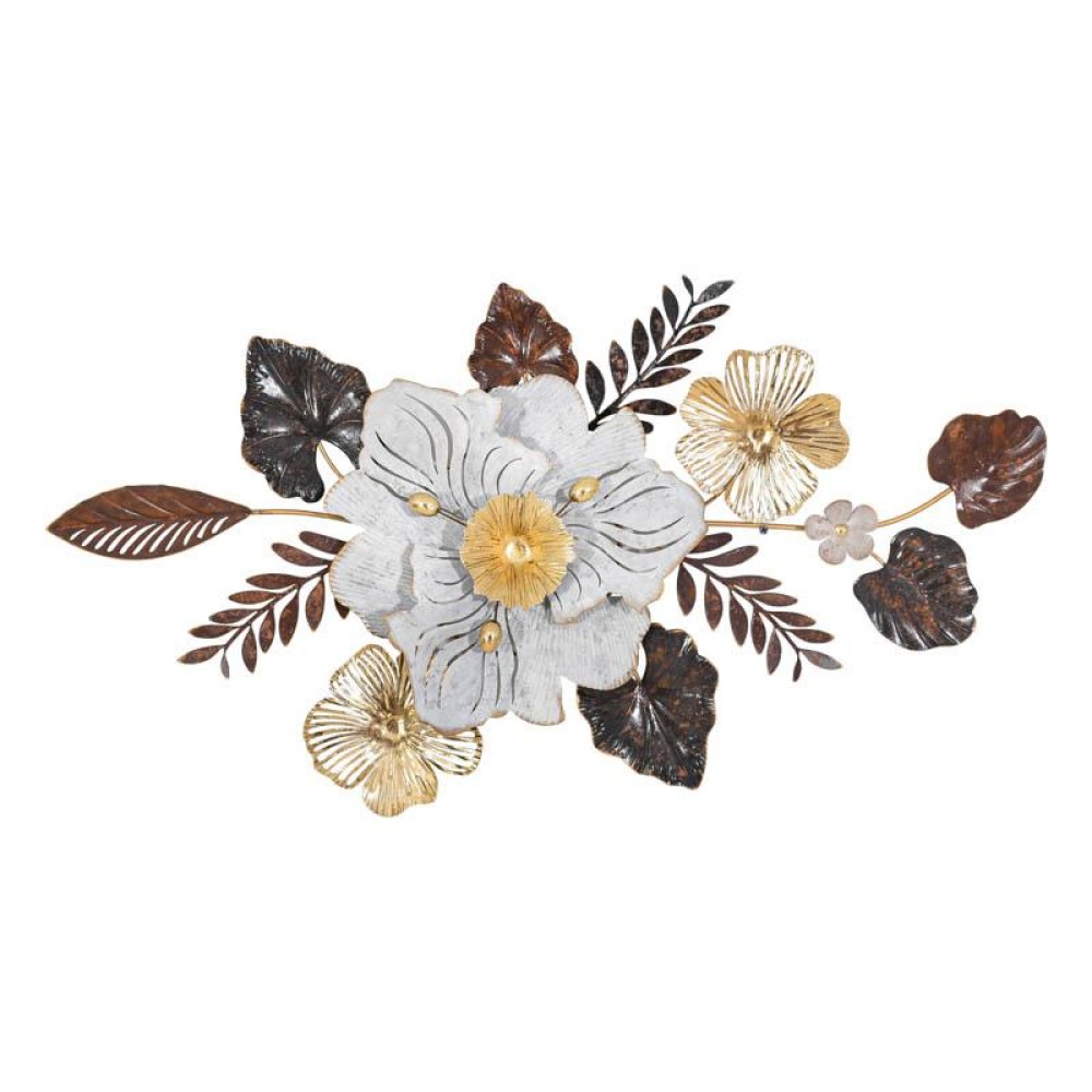 ΜΕΤΑΛΛΙΚΟ ΔΙΑΚΟΣΜΗΤΙΚΟ ΤΟΙΧΟΥ Fylliana FL0433 ΜΠΡΟΝΖΕ-ΛΕΥΚΟ-ΧΡΥΣΟ ΧΡΩΜΑ 90x6x48εκ