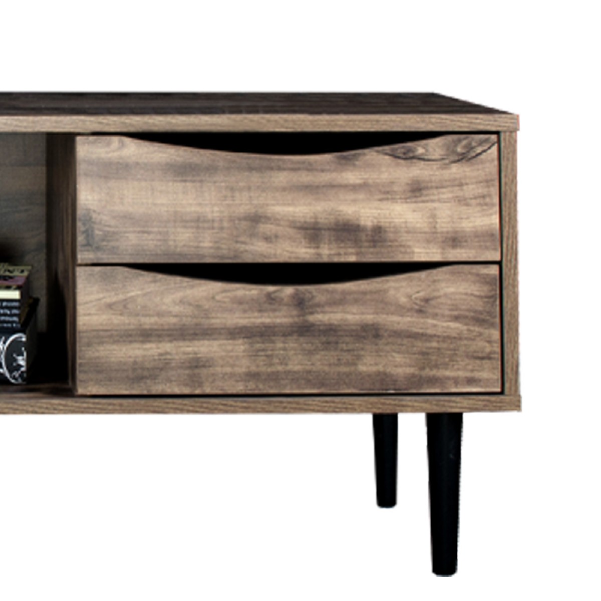 ΕΠΙΠΛΟ ΤΗΛΕΟΡΑΣΗΣ Fylliana "Home" ΜΑΥΡΟ ΜΕ GREY OAK 120*39.5*45