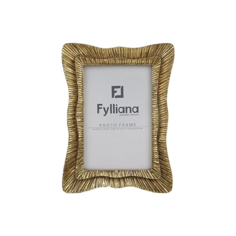 ΚΟΡΝΙΖΑ Fylliana FL0204 10x15 ΧΡΥΣΟ ΧΡΩΜΑ 15x2x20εκ