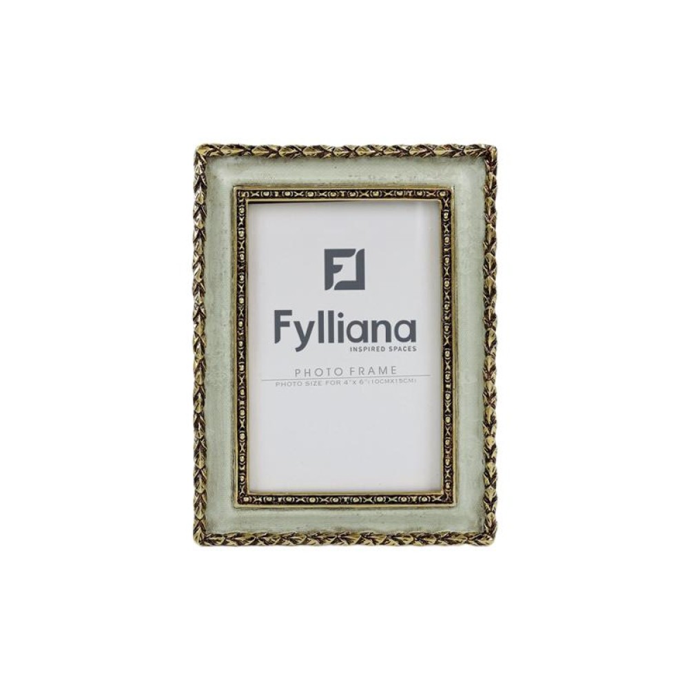 ΚΟΡΝΙΖΑ Fylliana FL0388 10x15 ΧΡΥΣΟ-ΑΝΤΙΚΕ ΠΡΑΣΙΝΟ ΧΡΩΜΑ 15x2x20εκ