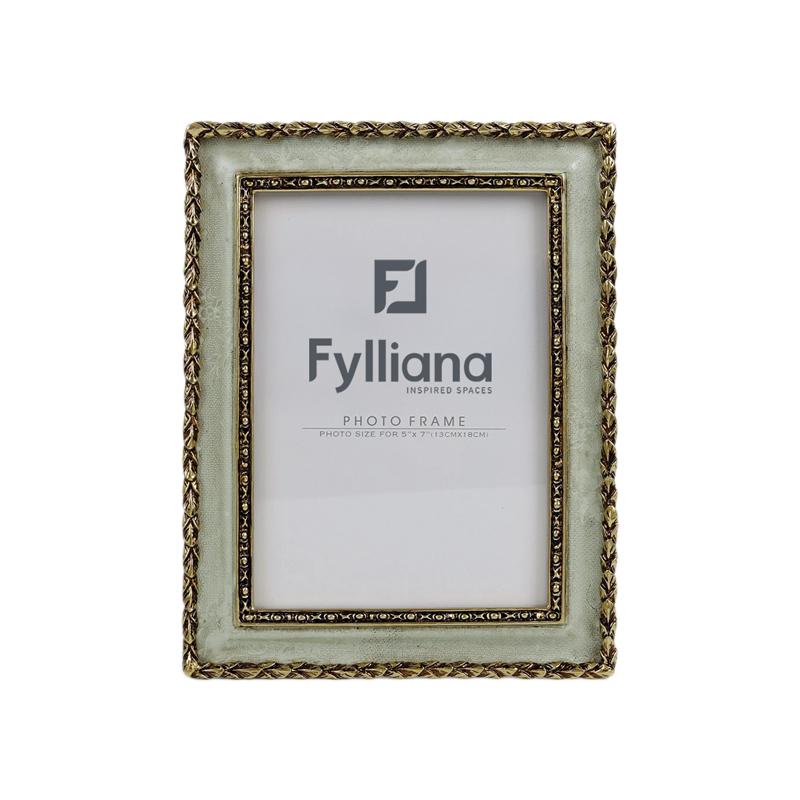 ΚΟΡΝΙΖΑ Fylliana FL0389 13x18 ΧΡΥΣΟ-ΑΝΤΙΚΕ ΠΡΑΣΙΝΟ ΧΡΩΜΑ 18x2x23εκ