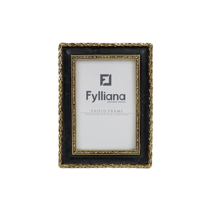 ΚΟΡΝΙΖΑ Fylliana FL0388 10x15 ΧΡΥΣΟ-ΜΑΥΡΟ ΧΡΩΜΑ 15x2x20εκ