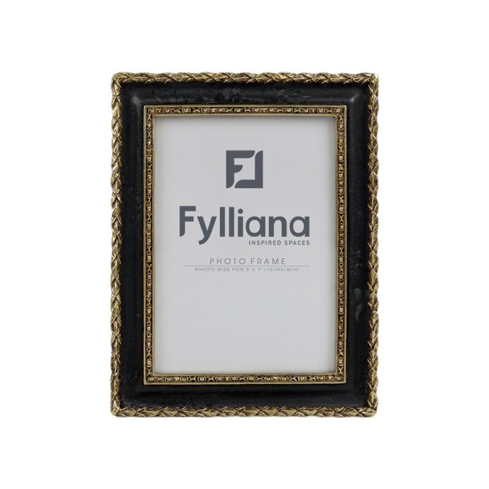 ΚΟΡΝΙΖΑ Fylliana FL0389 13x18 ΧΡΥΣΟ-ΜΑΥΡΟ ΧΡΩΜΑ 18x2x23εκ
