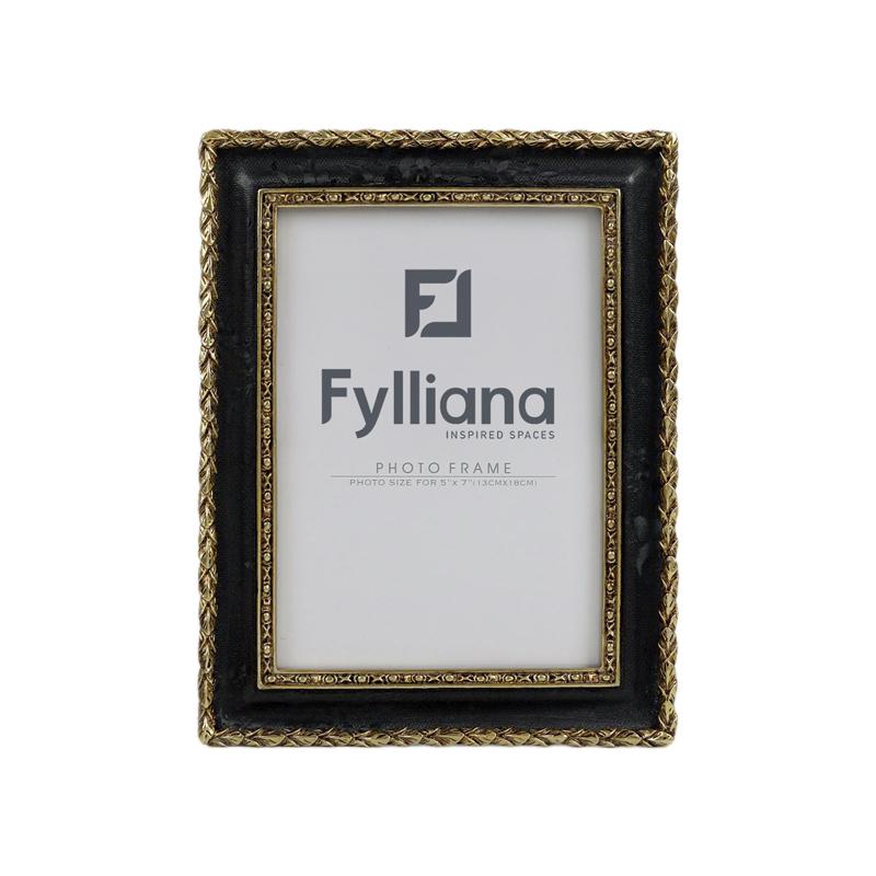 ΚΟΡΝΙΖΑ Fylliana FL0389 13x18 ΧΡΥΣΟ-ΜΑΥΡΟ ΧΡΩΜΑ 18x2x23εκ