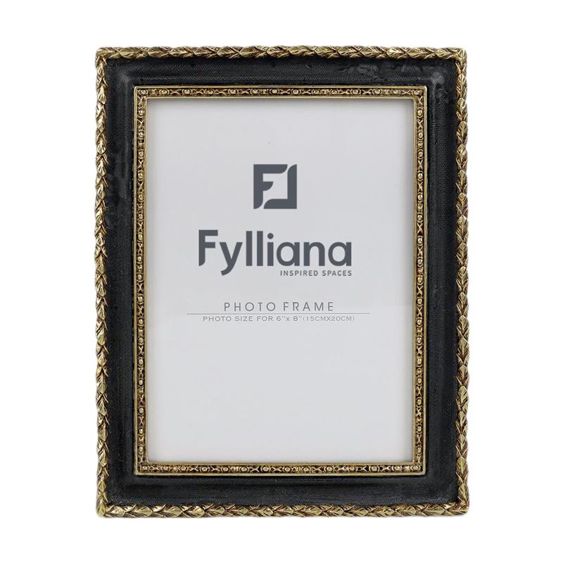 ΚΟΡΝΙΖΑ Fylliana FL0390 15x20 ΧΡΥΣΟ-ΜΑΥΡΟ ΧΡΩΜΑ 21x2x26 εκ