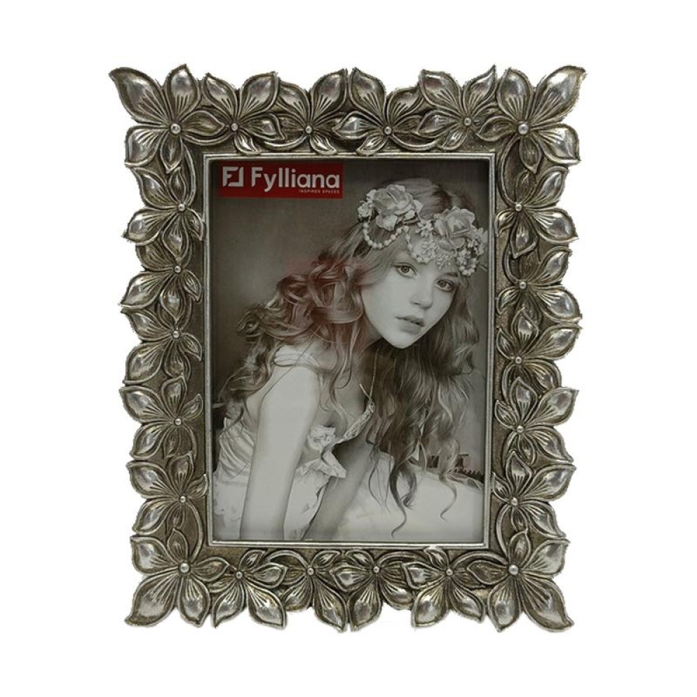 ΚΟΡΝΙΖΑ Fylliana Flower 10x15 ΑΣΗΜΙ ΧΡΩΜΑ 18x2x21,5εκ sls