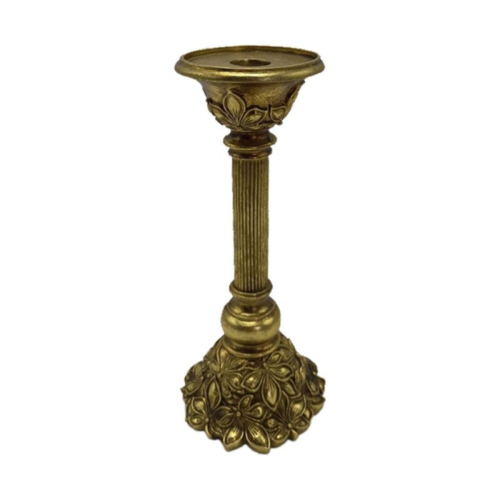 ΚΗΡΟΠΗΓΙΟ Fylliana Flower ΧΡΥΣΟ ΧΡΩΜΑ 11x11x26εκ sls
