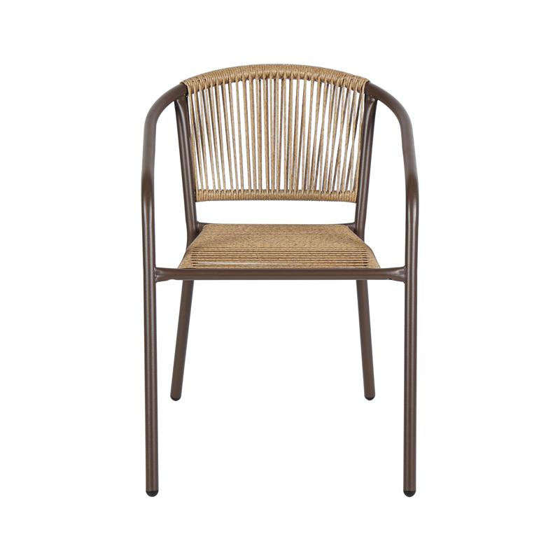 ΠΟΛΥΘΡΟΝΑ ΚΗΠΟΥ Fyllianna FL11465 ΑΠΟ ΣΥΝΘΕΤΙΚΟ RATTAN MΕ ΜΕΤΑΛΛΙΚΟ ΣΚΕΛΕΤΟ ΚΑΦΕ ΧΡΩΜΑ 54x63x74εκ