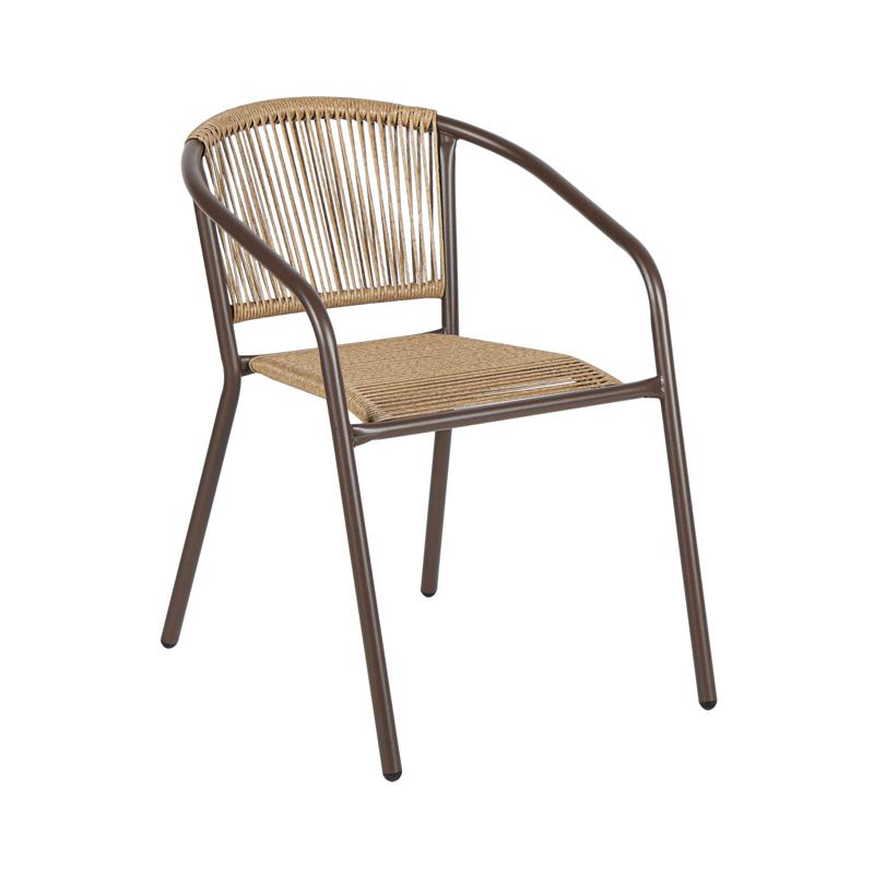 ΠΟΛΥΘΡΟΝΑ ΚΗΠΟΥ Fyllianna FL11465 ΑΠΟ ΣΥΝΘΕΤΙΚΟ RATTAN MΕ ΜΕΤΑΛΛΙΚΟ ΣΚΕΛΕΤΟ ΚΑΦΕ ΧΡΩΜΑ 54x63x74εκ