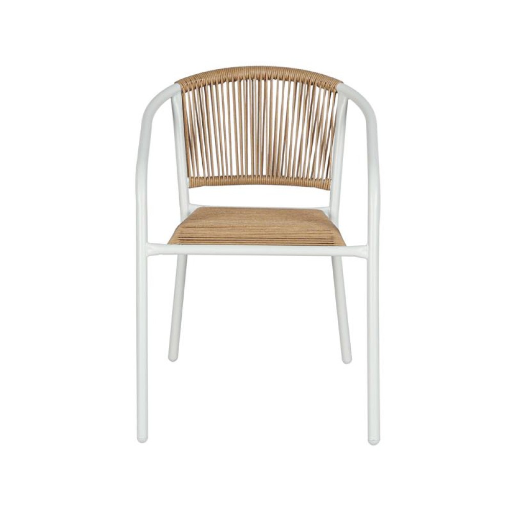 ΠΟΛΥΘΡΟΝΑ ΚΗΠΟΥ Fyllianna FL11465 ΑΠΟ ΣΥΝΘΕΤΙΚΟ RATTAN MΕ ΜΕΤΑΛΛΙΚΟ ΣΚΕΛΕΤΟ ΛΕΥΚΟ ΧΡΩΜΑ 54x63x74εκ