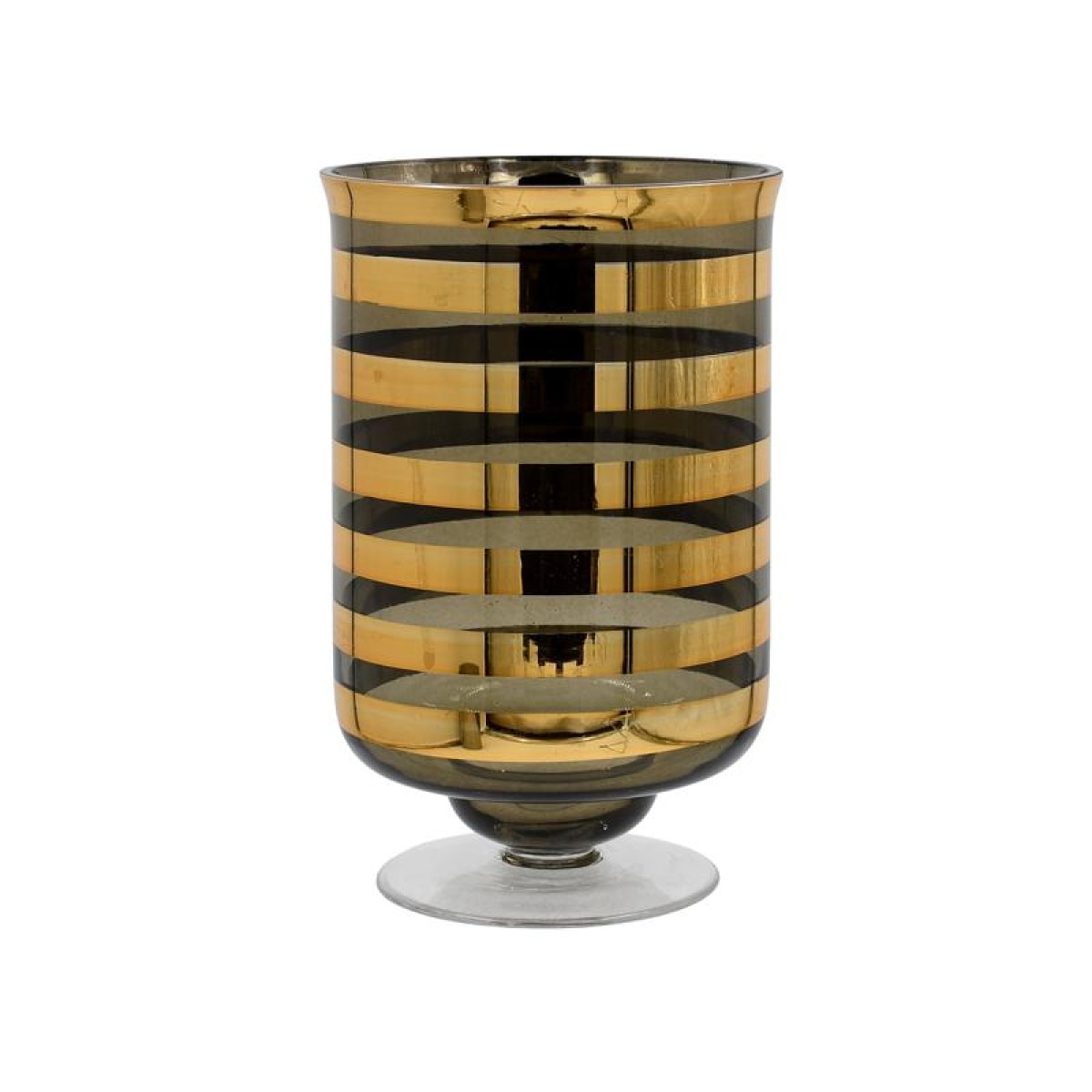 ΓΥΑΛΙΝΟ ΔΙΑΚΟΣΜΗΤΙΚΟ ΒΑΖΟ Fylliana FL1321 ΧΡΥΣΟ ΧΡΩΜΑ 13x20εκ