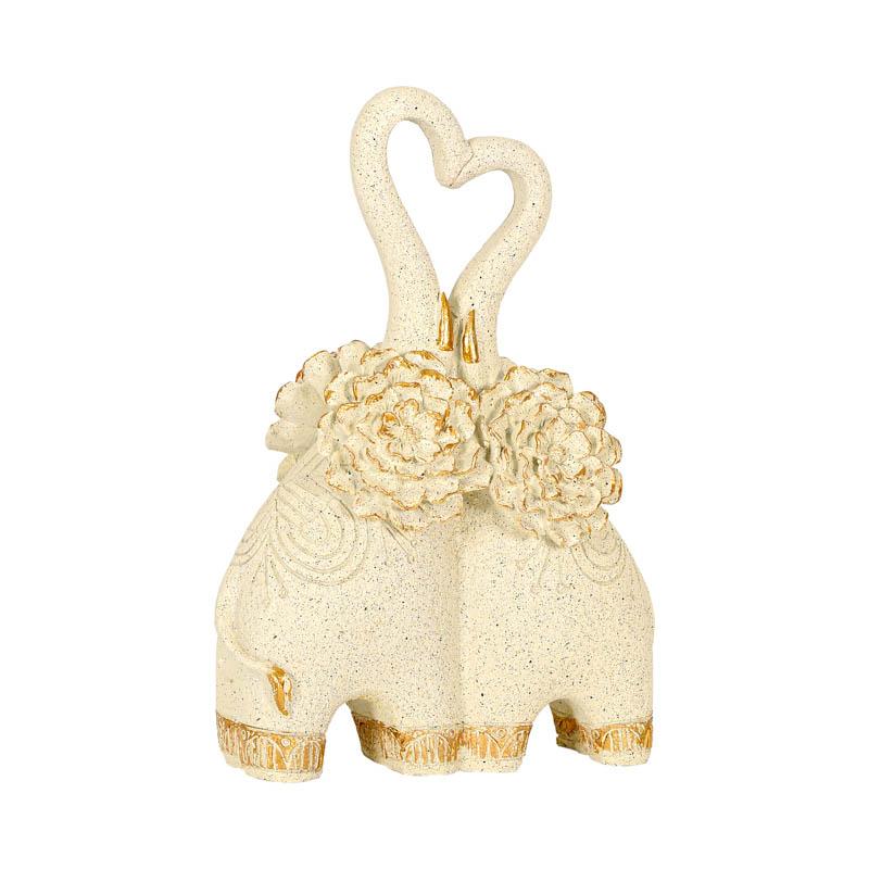ΕΠΙΤΡΑΠΕΖΙΑ ΔΙΑΚΟΣΜΗΤΙΚΗ ΦΙΓΟΥΡΑ Fylliana FL25041 ELEPHANT ΛΕΥΚΟ-ΧΡΥΣΟ ΧΡΩΜΑ 17x9x25εκ
