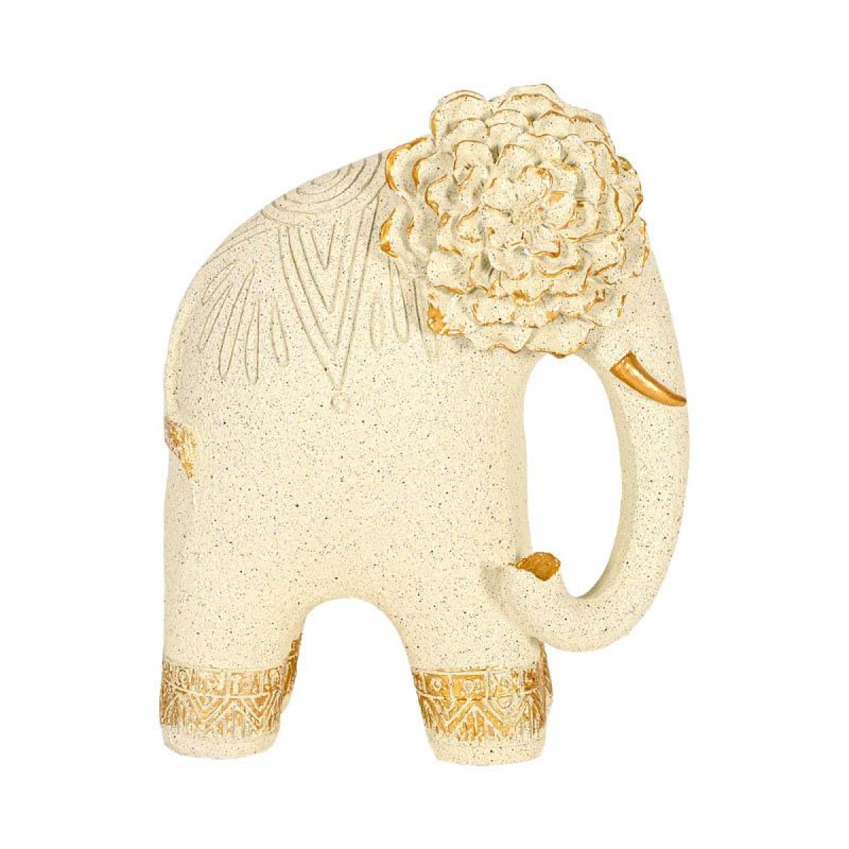 ΕΠΙΤΡΑΠΕΖΙΑ ΔΙΑΚΟΣΜΗΤΙΚΗ ΦΙΓΟΥΡΑ Fylliana FL2542 ELEPHANT ΛΕΥΚΟ-ΧΡΥΣΟ ΧΡΩΜΑ 19x12x24εκ