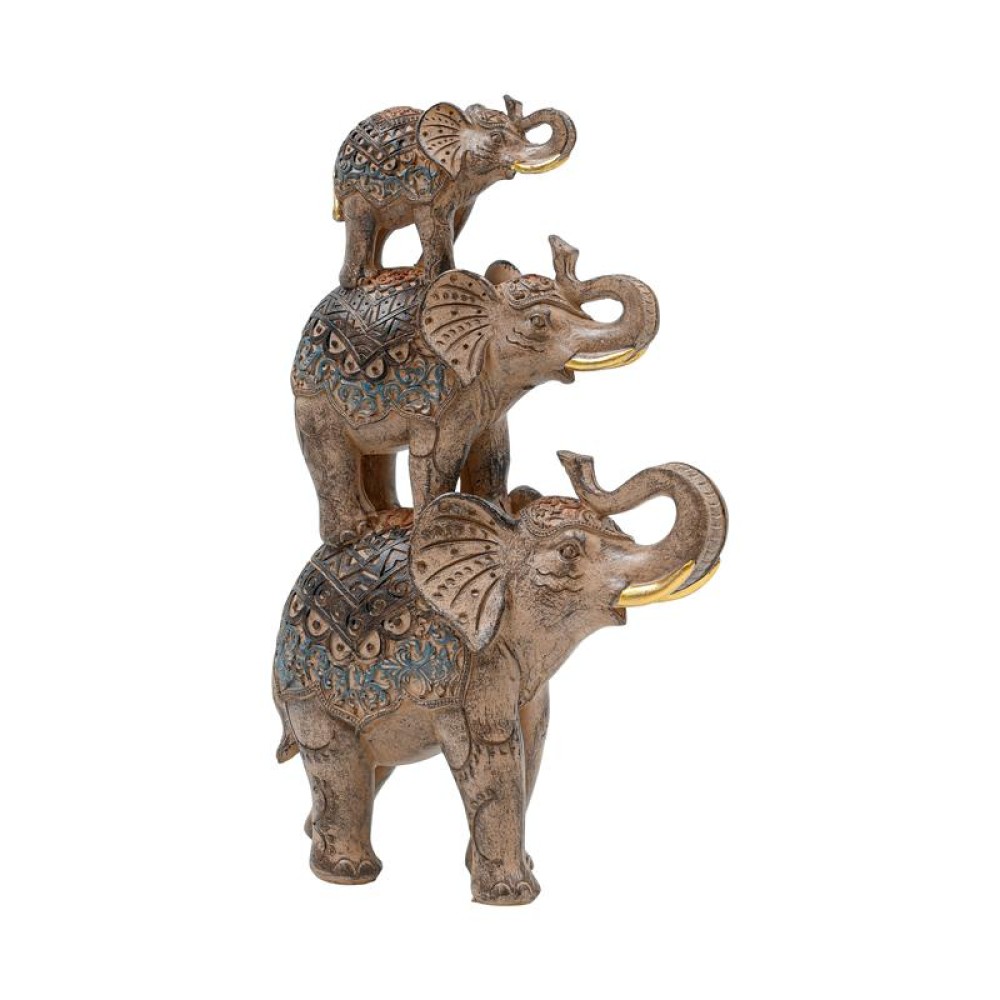 ΕΠΙΤΡΑΠΕΖΙΟ ΔΙΑΚΟΣΜΗΤΙΚΟ ΕΛΕΦΑΝΤΑΣ Fylliana FL2445 ΚΑΦΕ-ΧΡΥΣΟ ΧΡΩΜΑ 20x8x31εκ