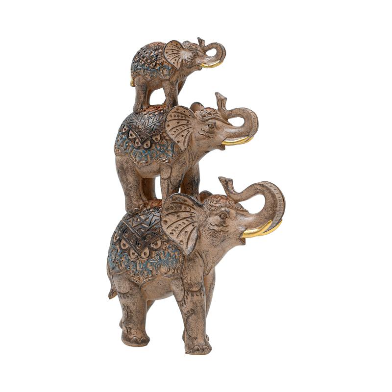 ΕΠΙΤΡΑΠΕΖΙΟ ΔΙΑΚΟΣΜΗΤΙΚΟ ΕΛΕΦΑΝΤΑΣ Fylliana FL2445 ΚΑΦΕ-ΧΡΥΣΟ ΧΡΩΜΑ 20x8x31εκ