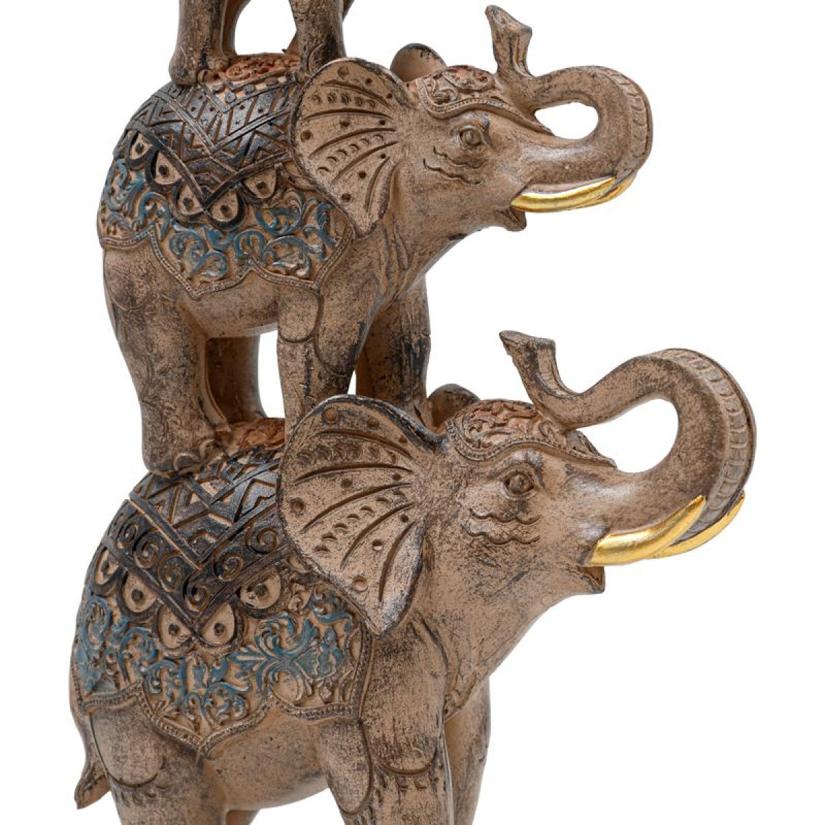 ΕΠΙΤΡΑΠΕΖΙΟ ΔΙΑΚΟΣΜΗΤΙΚΟ ΕΛΕΦΑΝΤΑΣ Fylliana FL2445 ΚΑΦΕ-ΧΡΥΣΟ ΧΡΩΜΑ 20x8x31εκ